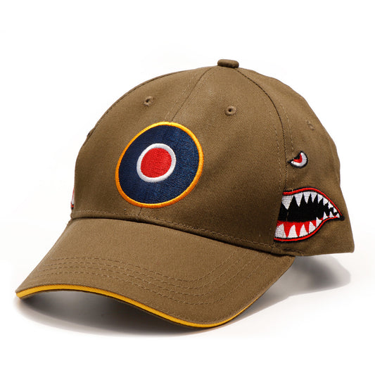 Make a bold a statement when you leave the house with this engaging Curtiss P-40 Shark Mouth fighter cap. It isn’t a smile, it’s a predator’s sneer! Razor teeth, wagging tongue, and a stare from black, dead eyes. www.defenceqstore.com.au