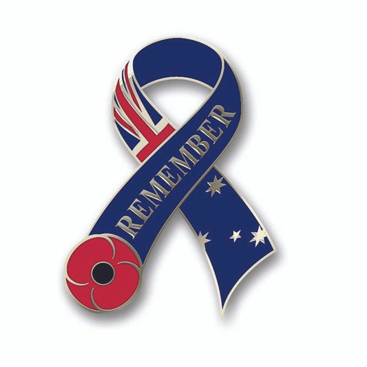 The vibrant Flag and Poppy Ribbon Badge is a beautiful commemoration of Australian service men and women. This badge is a fantastic addition to any lapel or collection, bringing a pop of colour and a sense of pride. www.defenceqstore.com.au