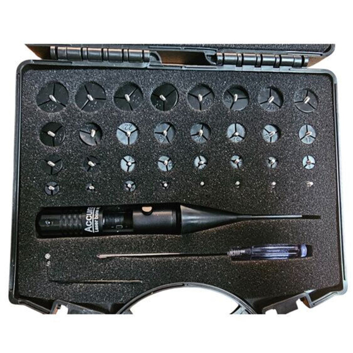 The GERBER Red Laser Bore Sighter delivers rapid, ultra-precise alignment for any .22 to .50-caliber handgun or rifle. By projecting a bright red laser from the barrel’s centre axis, you can set your sights or scope without firing a single round, saving time and ammo. www.defenceqstore.com.au