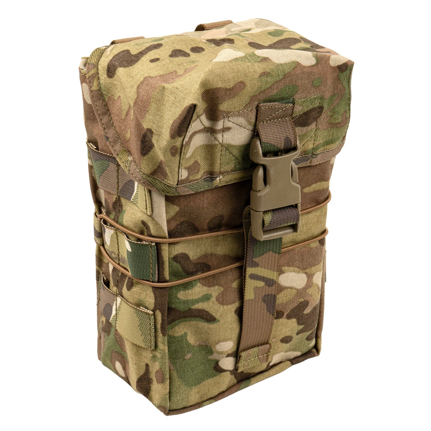 Sized to carry a full ration pack, 2-litre water bottle, or essential sustainment and cold weather items, the GP RATS 2L mounts securely to any PALS-compatible platform. It integrates particularly well with packs, providing clean, accessible external storage for equipment that needs to be reached quickly. www.defenceqstore.com.au