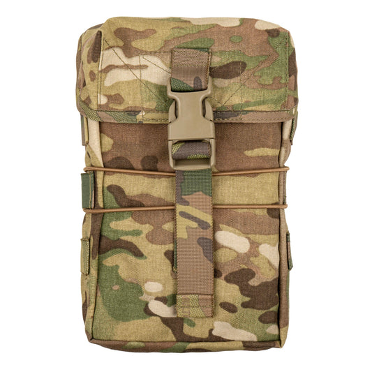 Sized to carry a full ration pack, 2-litre water bottle, or essential sustainment and cold weather items, the GP RATS 2L mounts securely to any PALS-compatible platform. It integrates particularly well with packs, providing clean, accessible external storage for equipment that needs to be reached quickly. www.defenceqstore.com.au