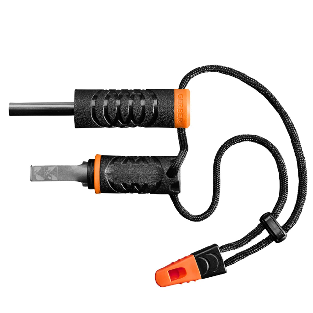 Gerber’s Fire Starter is a compact, packable survival tool that is easily attached to a backpack or keychain with a lanyard, ensuring you are always prepared. With built-in water-resistant tinder storage, an easy to spark ferrocerium rod, a sturdy metal striker, and a 100 decibel emergency whistle, you are ready to take on the wild. www.defenceqstore.com.au