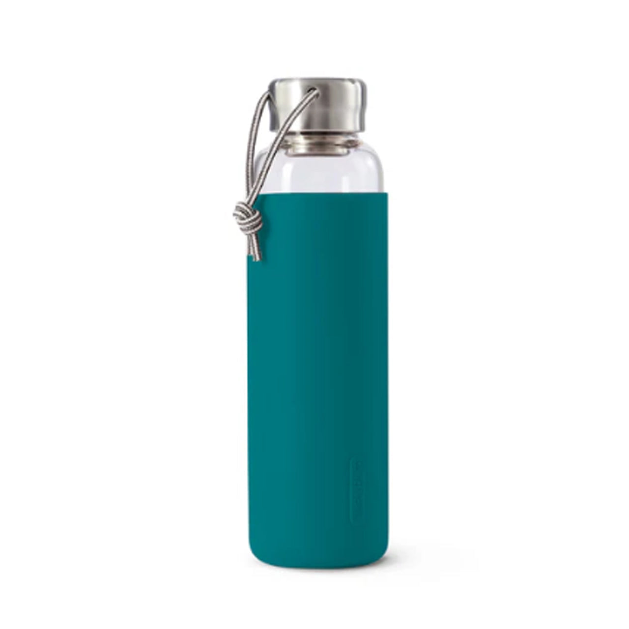 A 600ml / 20 fl oz Borosilicate glass bottle with a protective non-slip sleeve, convenient carry loop and full glass and Stainless steel contact with water. www.defenceqstore.com.au