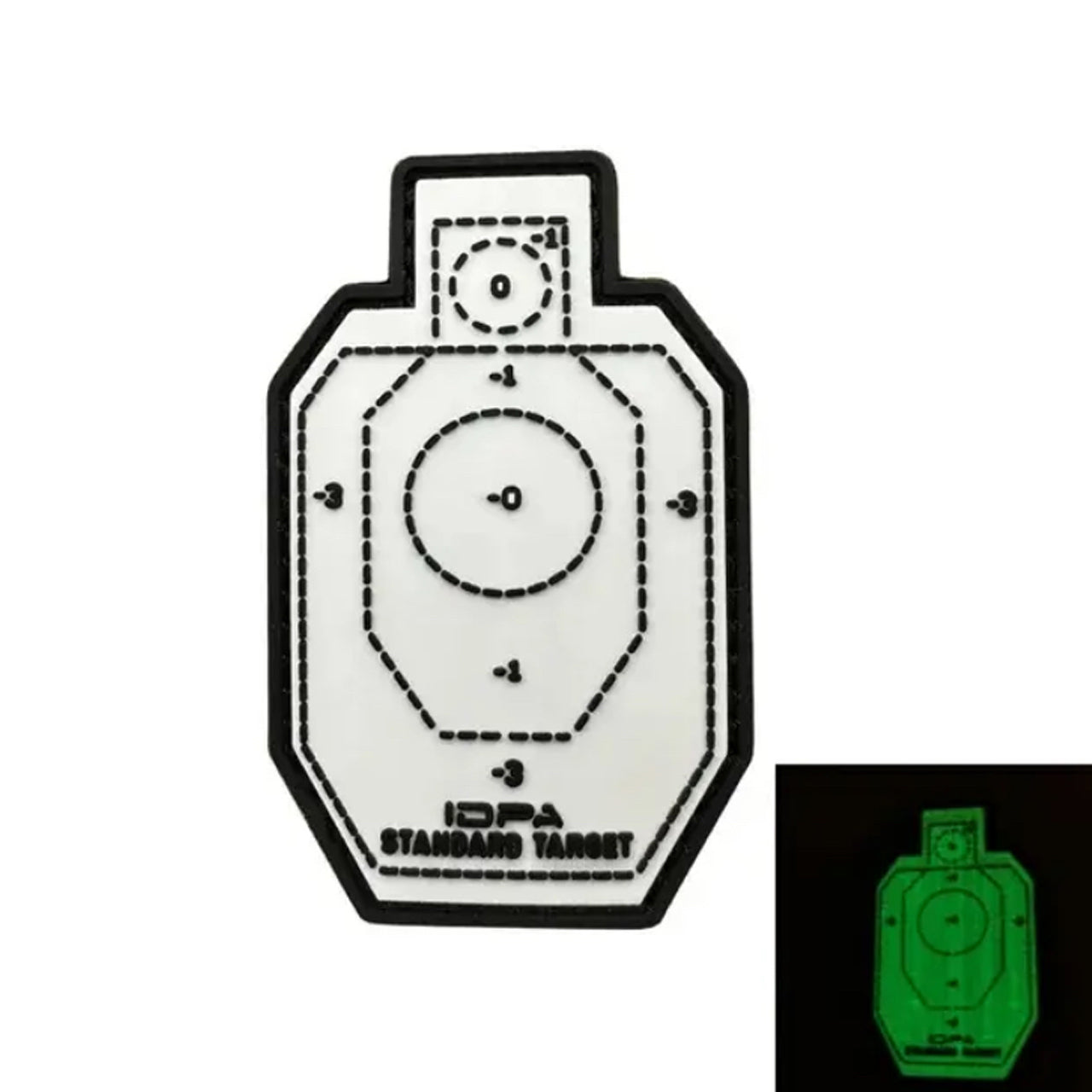 Glow In The Dark Standard Target PVC Velcro Backed Morale Patch ...