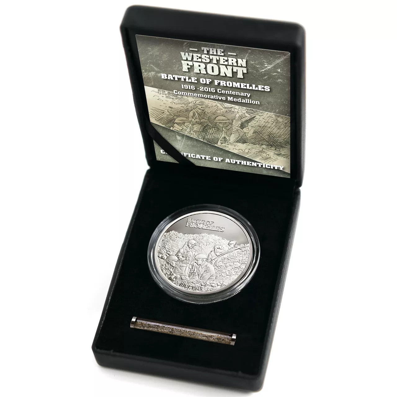 The Introducing the limited edition Battle of Fromelles Commemorative Medallion is an exquisite piece that pays tribute to the brave soldiers of the 5th Australian Division who fought in the disastrous Battle of Fromelles during World War I. www.defenceqstore.com.au