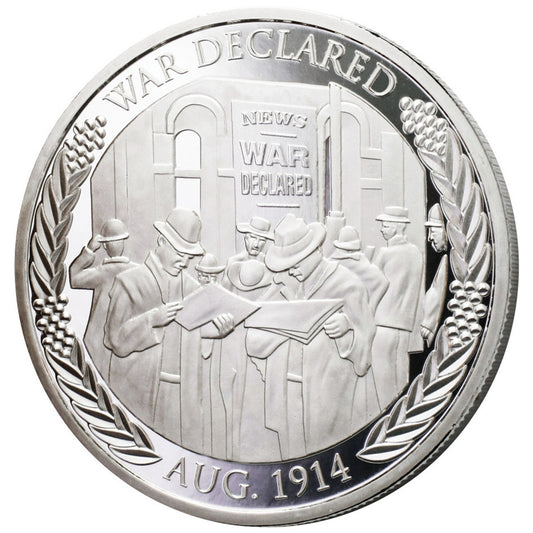 The Sands of Gallipoli 2014 release War Declared Limited Edition Medallion is a must-have collectible for military enthusiasts and history buffs. This exquisite medallion commemorates England's declaration of War on Germany in 1914 and the overwhelming support shown by Australians during that time. www.defenceqstore.com.au