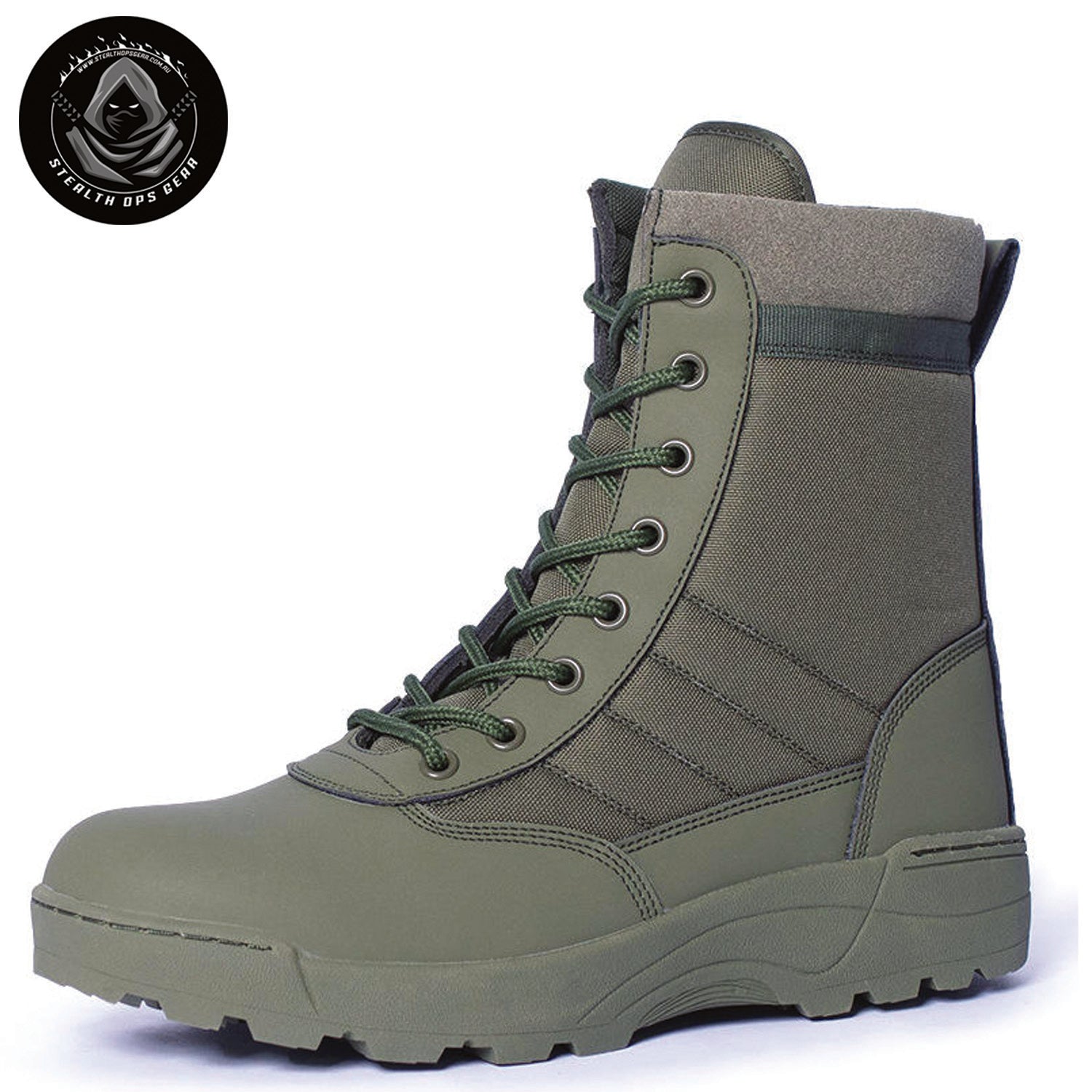 Experience uncompromising performance with Army Green Tactical Boots, engineered for demanding environments where reliability matters. These boots deliver exceptional shock absorption to reduce fatigue during extended wear, while advanced slip-resistant soles keep you stable on unpredictable terrain. www.defenceqstore.com.au