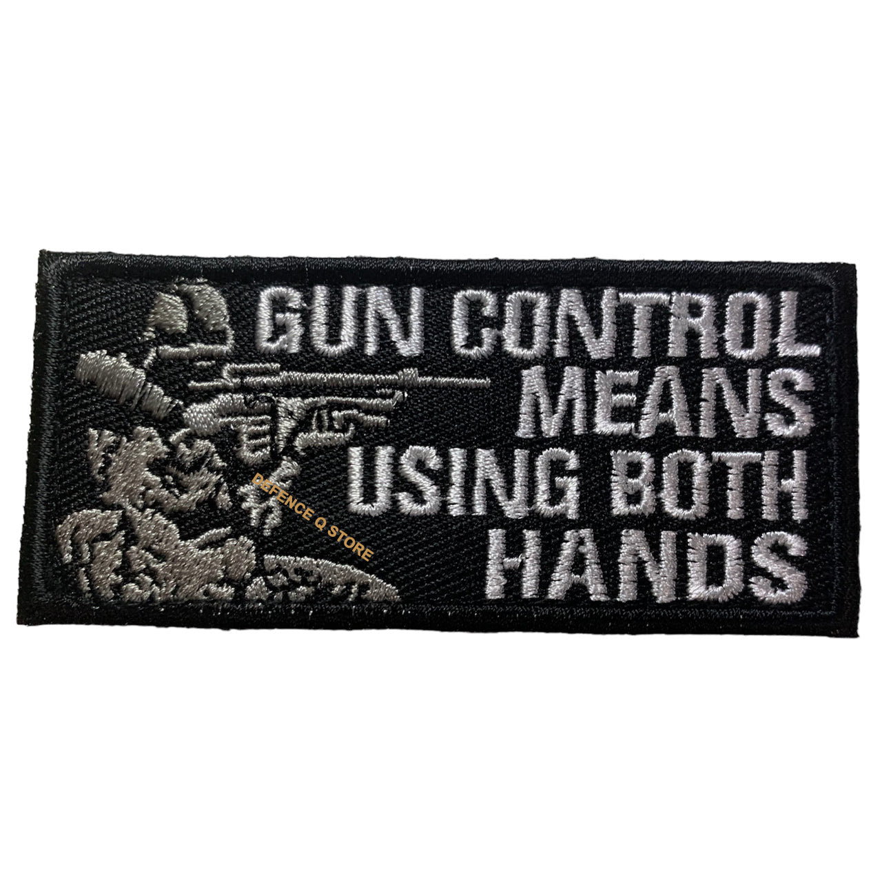 Experience the power and beauty of the Gun Control Embroidery Velcro Backed Morale Patch, available in a perfect 9x4cm size. The HOOK AND LOOP BACKED PATCH is a unique touch provided for added convenience. Get yours today and showcase your style and passion! www.defenceqstore.com.au