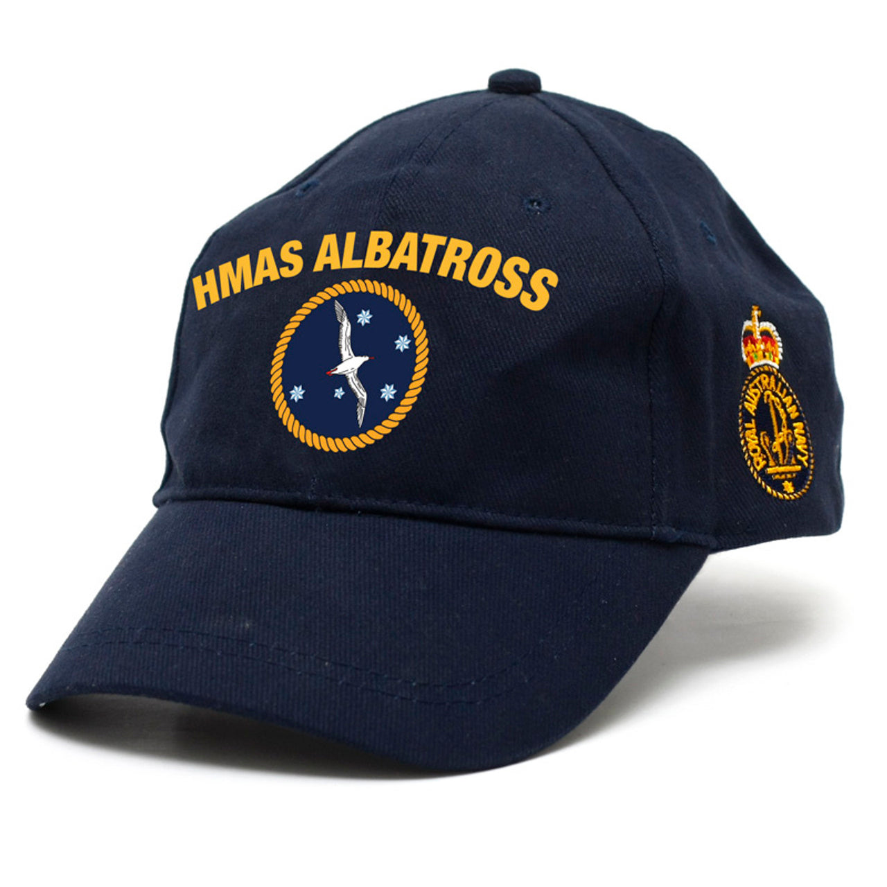 The HMAS Albatross Policy Cap is a must-have for military enthusiasts. Made from high-quality heavy brushed cotton, this cap features the prestigious Navy Ceremonial badge on the left side.  www.defenceqstore.com.au