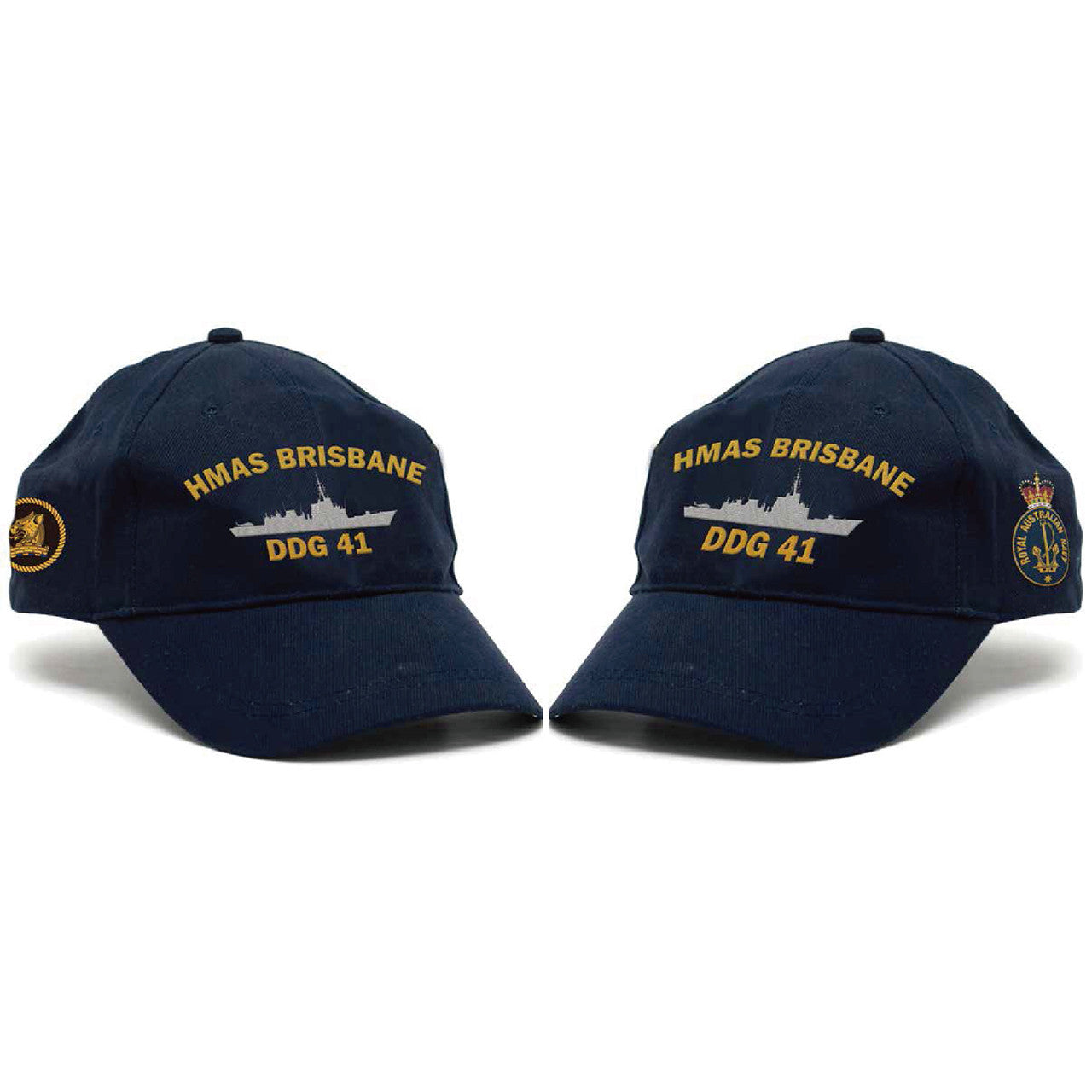 This amazing HMAS Brisbane Cap is sure to be the perfect fit for everyone! Crafted from heavy brushed cotton, the cap boasts the HMAS Brisbane crest and Navy ceremonial badge prominently embroidered on the front and left, respectively. With a comfortable adjustable Hook-and-loop strap at the back, you can always find the perfect fit. www.defenceqstore.com.au