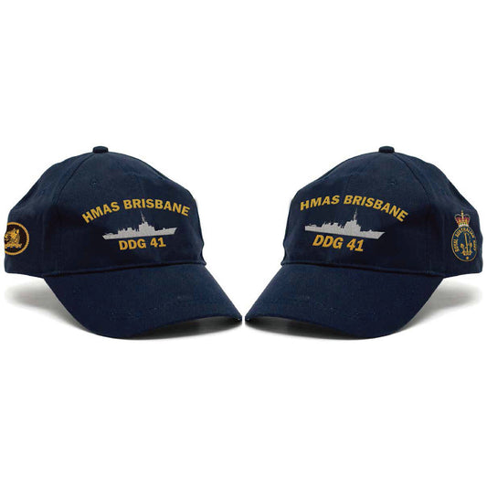 This amazing HMAS Brisbane Cap is sure to be the perfect fit for everyone! Crafted from heavy brushed cotton, the cap boasts the HMAS Brisbane crest and Navy ceremonial badge prominently embroidered on the front and left, respectively. With a comfortable adjustable Hook-and-loop strap at the back, you can always find the perfect fit. www.defenceqstore.com.au