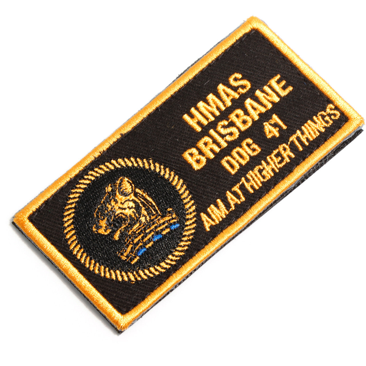 The HMAS Brisbane DPNU Patch is a must-have for all military enthusiasts. This embroidered patch features the iconic HMAS Brisbane design, measuring 100x50mm. With its hook-and-loop backing, it can easily be attached to any garment or accessory. The black and yellow colours add a touch of authenticity to this high-quality patch. Show your support for the HMAS Brisbane with this stylish and durable patch. www.defenceqstore.com.au
