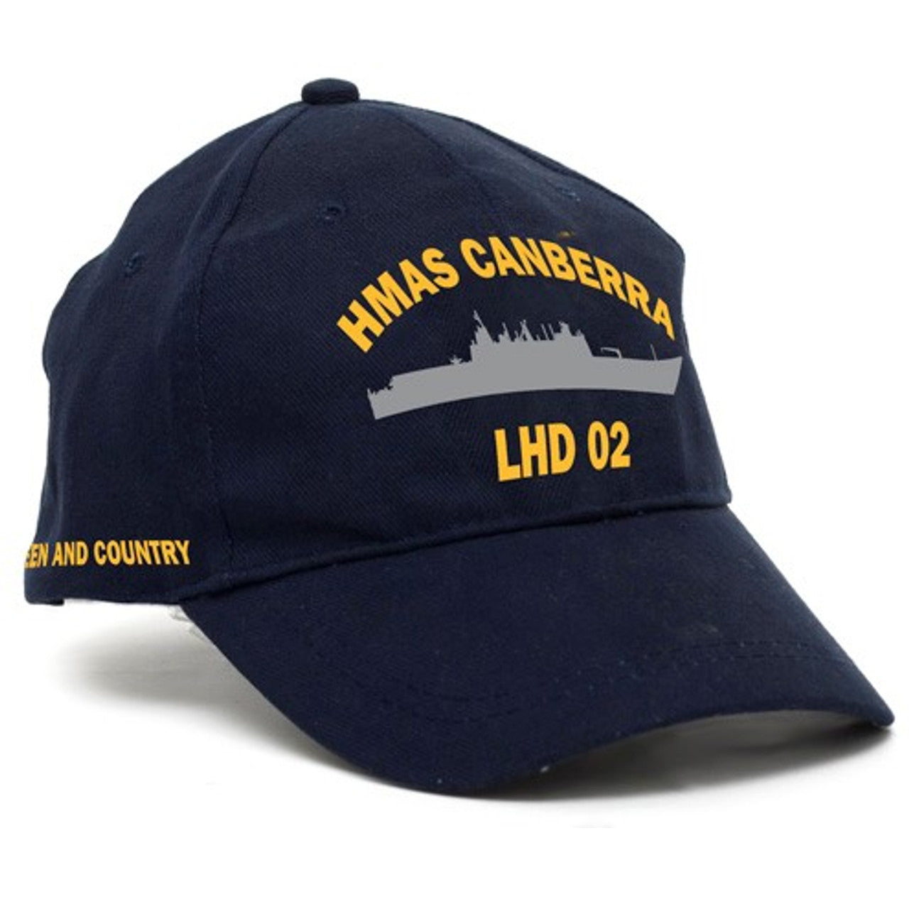 The HMAS Canberra Policy Cap is a must-have accessory for military enthusiasts. Made from high-quality heavy brushed cotton, this cap features the prestigious Navy Ceremonial badge on the left side. www.defenceqstore.com.au