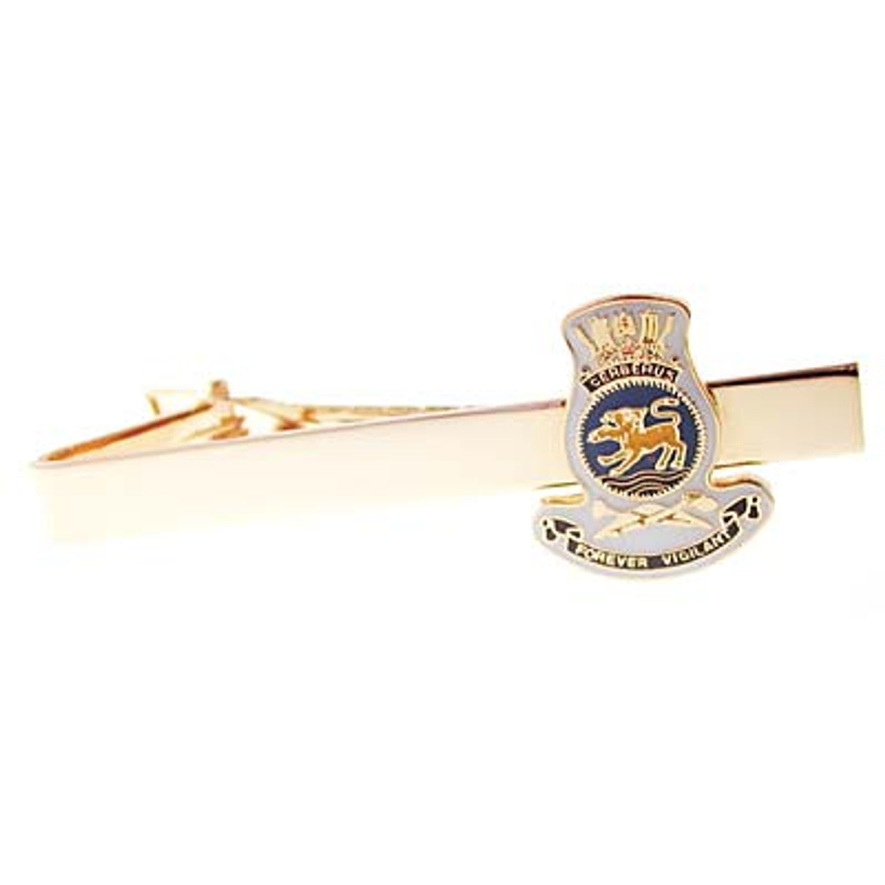 Add a touch of elegance to your look with the HMAS Cerberus 20mm enamel tie bar! Crafted with gold-plated material, this gorgeous tie bar is perfect for any work or formal occasion. www.defenceqstore.com.au