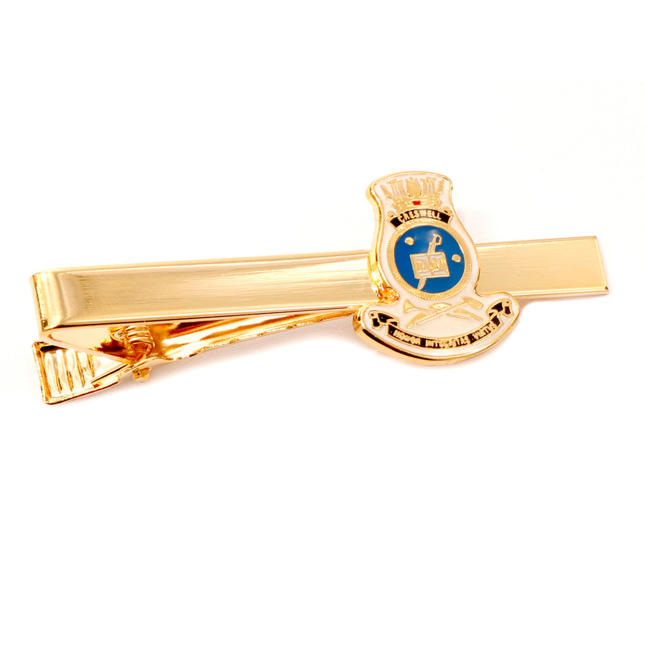 Add a touch of elegance to your look with the HMAS Creswell 20mm enamel tie bar! Crafted with gold-plated material, this gorgeous tie bar is perfect for any work or formal occasion. www.defenceqstore.com.au