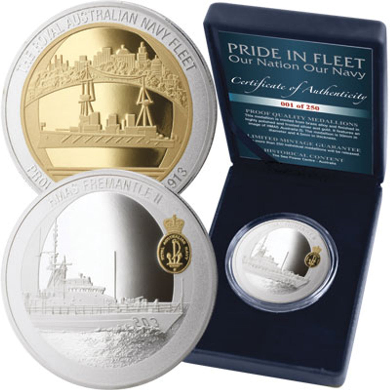 HMAS Fremantle II Limited Edition Medallion buy now and remember you were there. This limited edition medallion features HMAS Fremantle (II), the lead vessel of 15 Fremantle class patrol boats that entered service in the RAN between 1979 and 1984. www.defenceqstore.com.au