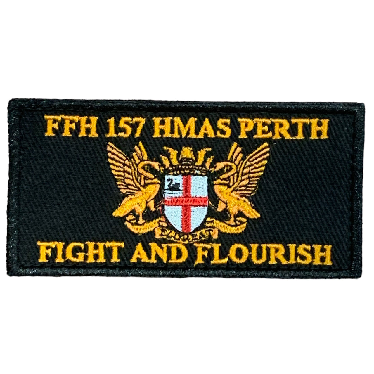 The HMAS Perth DPNU Patch is a must-have for any military enthusiast. This embroidered patch features the iconic HMAS Perth design, measuring 100x50mm. www.defenceqstore.com.au