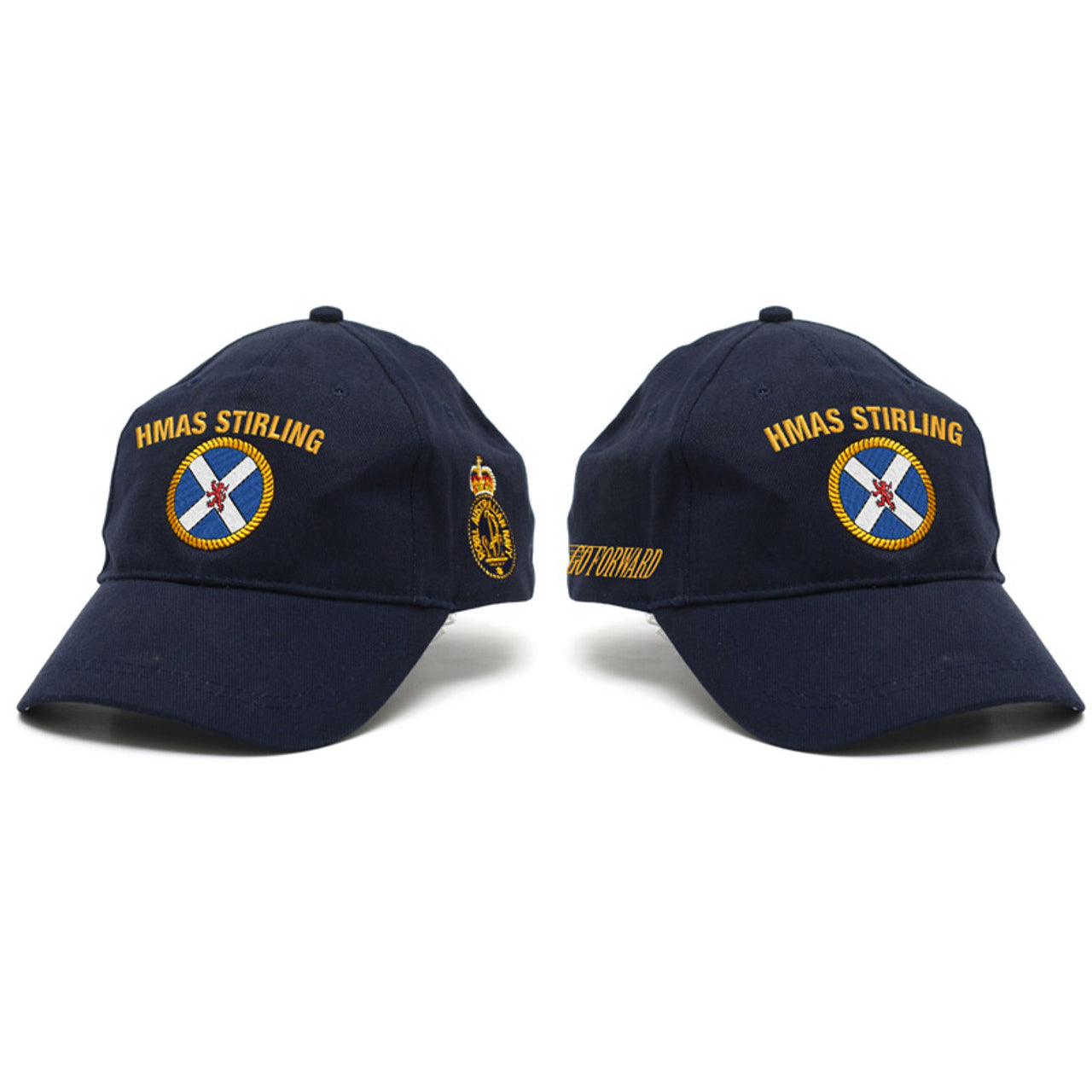 The HMAS Stirling Policy Cap is a must-have for military enthusiasts. Made from high-quality heavy brushed cotton, this cap features the prestigious Navy Ceremonial badge on the left side.  www.defenceqstore.com.au