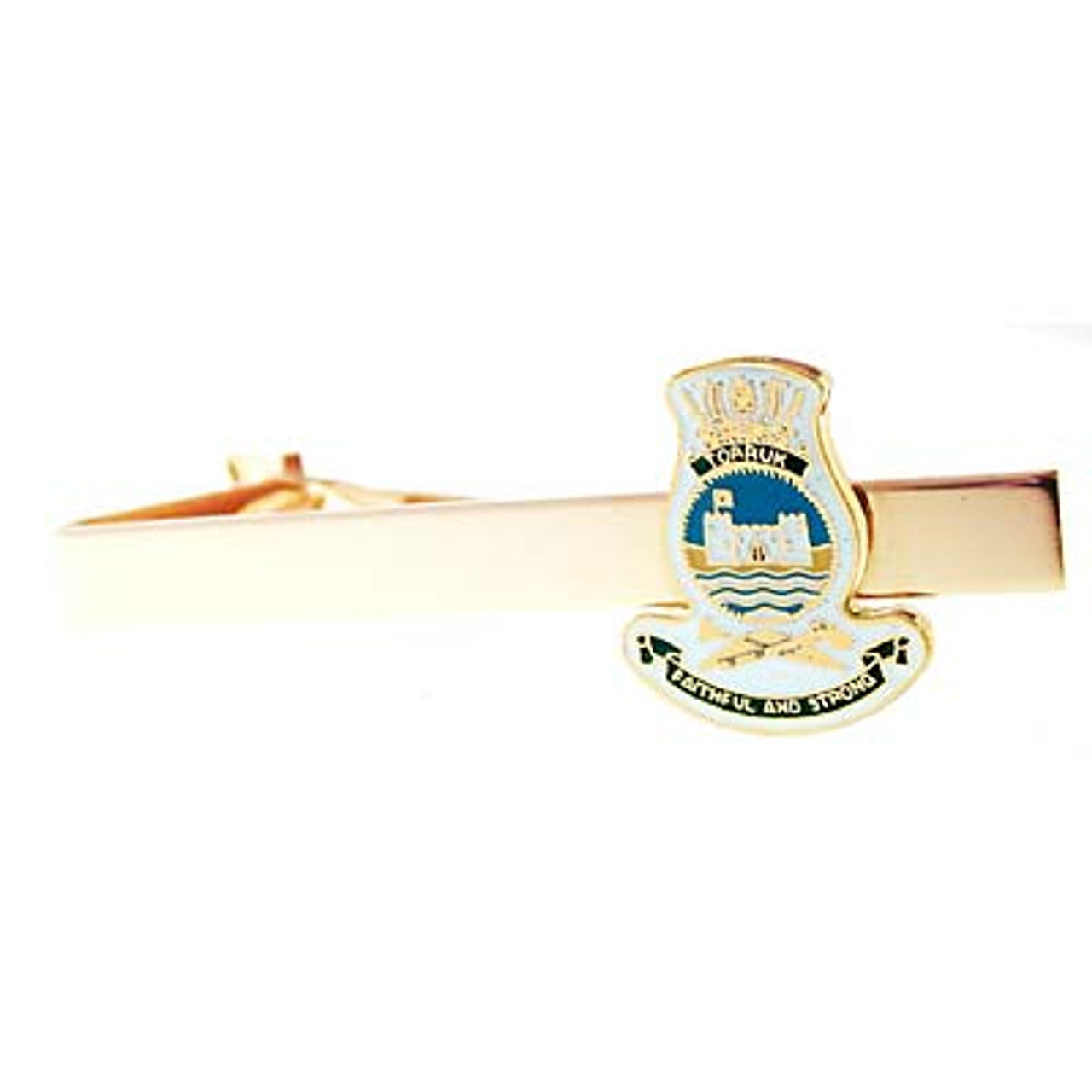 Add a touch of elegance to your look with the HMAS Tobruk 20mm enamel tie bar! Crafted with gold-plated material, this gorgeous tie bar is perfect for any work or formal occasion. www.defenceqstore.com.au