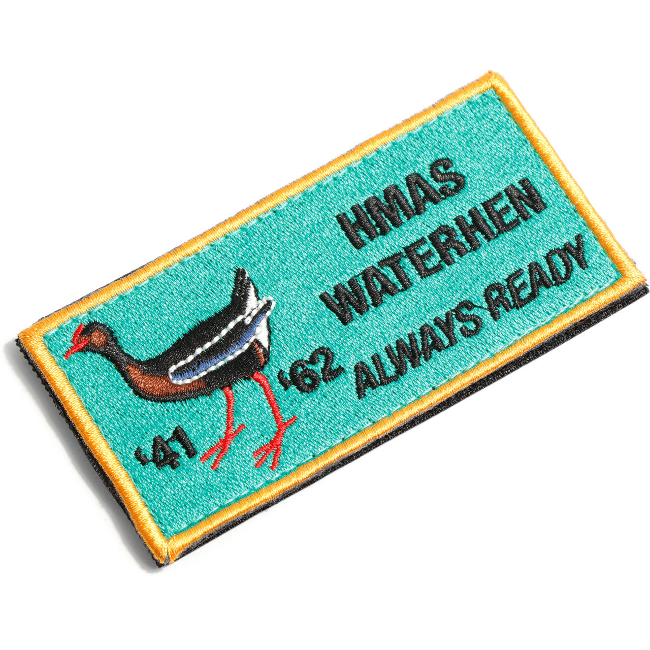 The HMAS Waterhen DPNU Patch is a must-have accessory for all navy enthusiasts. This embroidered patch features the iconic HMAS Waterhen design, measuring 100x50mm. With its convenient hook-and-loop backing, it can be easily attached to any garment or accessory. Show your support for the navy with this high-quality patch. www.defenceqstore.com.au
