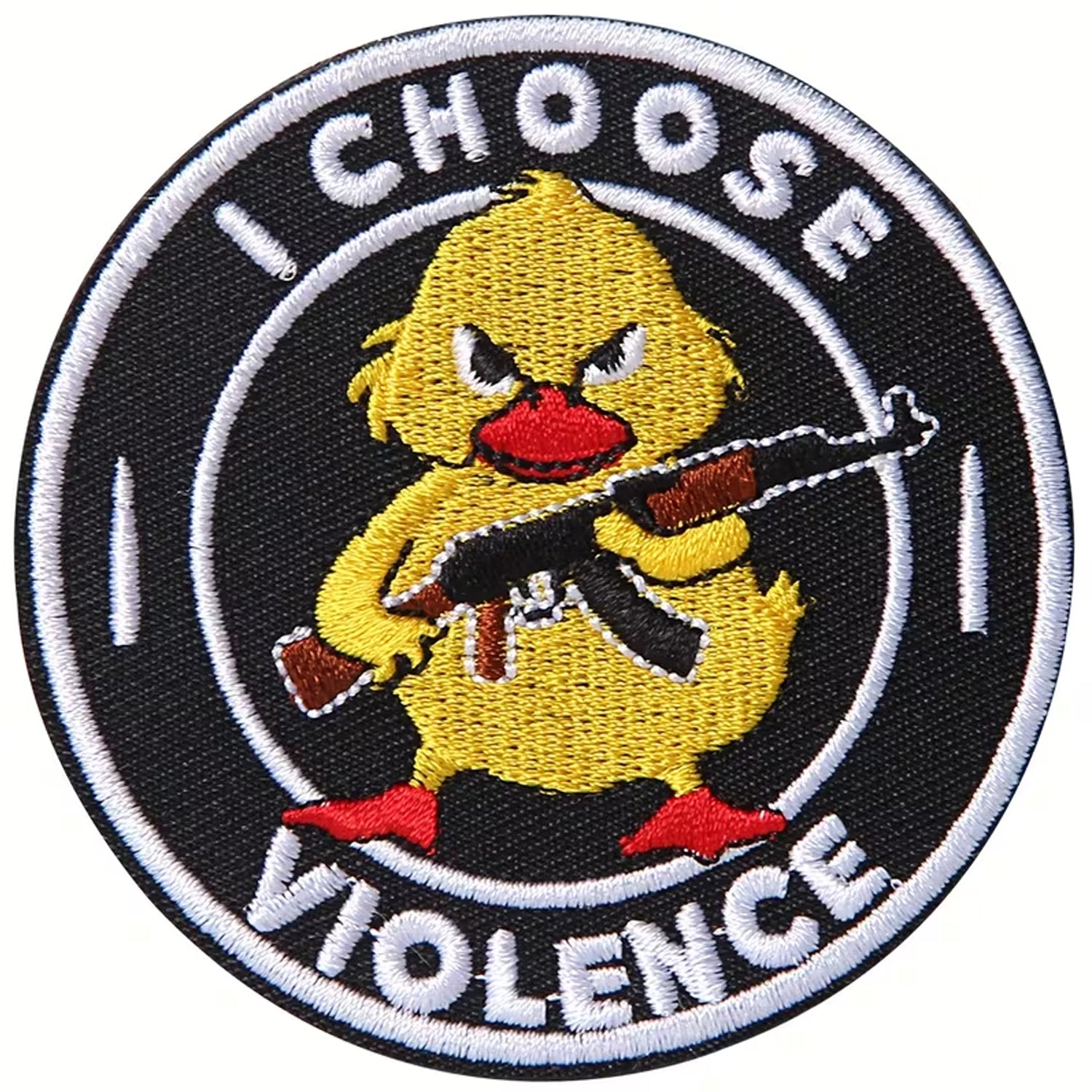 Dominate your gear with this striking I Choose Violence Round Patch Hook &amp; Loop, engineered for serious operators. Measuring 7.6x7.6cm, it features dual-sided hook and loop backing www.defenceqstore.com.au
