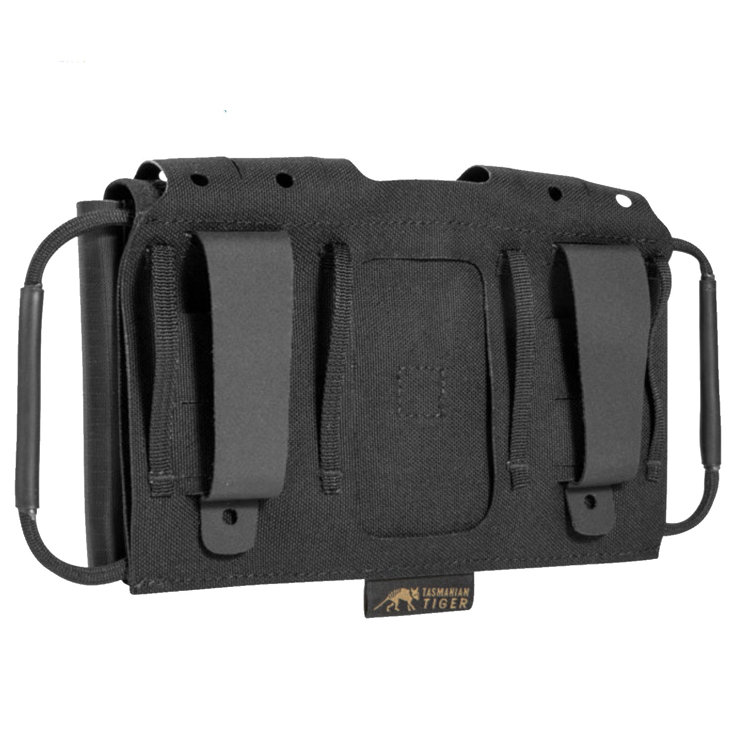 Small, flat IFAK pouch for mounting on MOLLE surfaces or on the belt. The fold-out first aid panel, which can be individually equipped, can be pulled out on both sides. www.defenceqstore.com.au