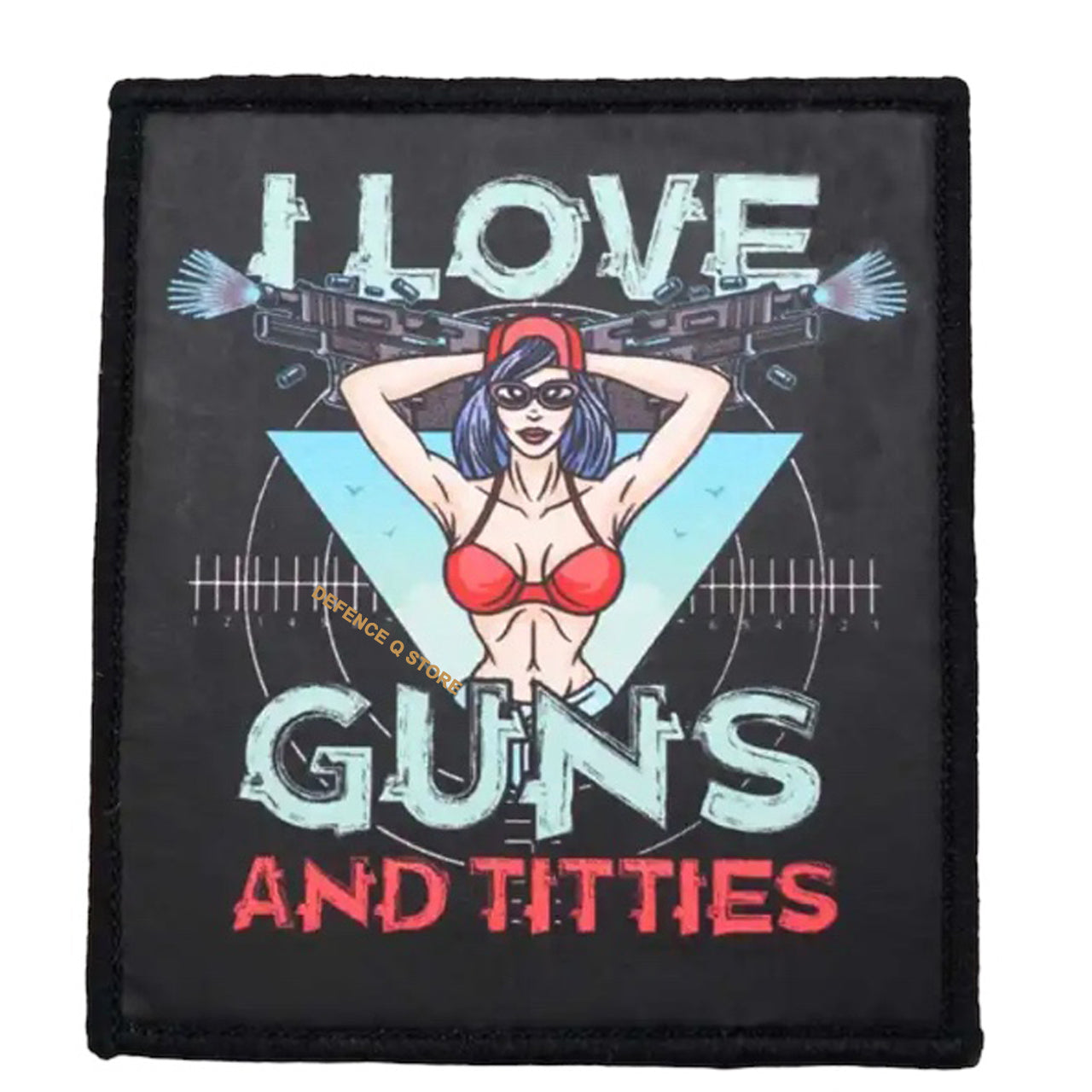 Elevate your gear to the next level with the I Love Guns Embroidery Velcro Backed Morale Patch. Easily attach it to any piece of field gear, clothing, or create a unique patch display! Infuse some fun and spookiness into your style today.  Size: 8.5x7.5cm www.defenceqstore.com.au