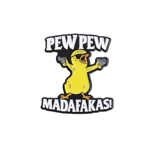 This playful and witty pin is perfect for the friend who shares your sense of humour. Showcasing the clever phrase "Pew Pew Lapel Pin."&nbsp; An ideal gift to brighten someone's day and offer a comforting virtual hug.

Size: 31mm (w) x 35mm (h) www.defenceqstore.com.au