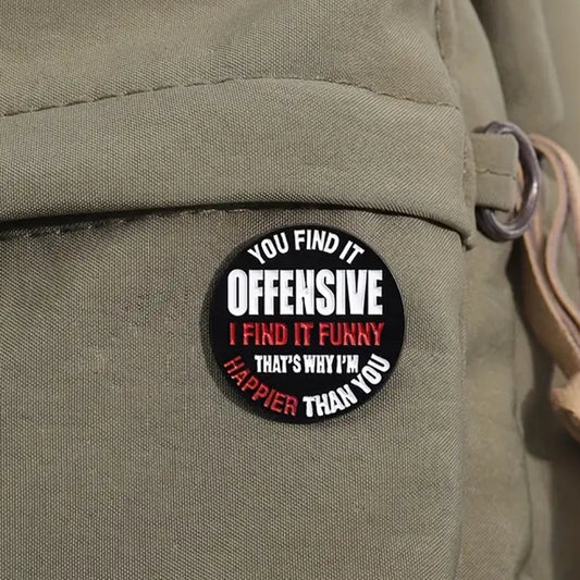 This playful and witty pin is perfect for the friend who shares your sense of humour. Showcasing the clever phrase "I find It Funny Lapel Pin."&nbsp; An ideal gift to brighten someone's day and offer a comforting virtual hug.

Size: 27mm (w) x 27mm (h) www.defenceqstore.com.au
