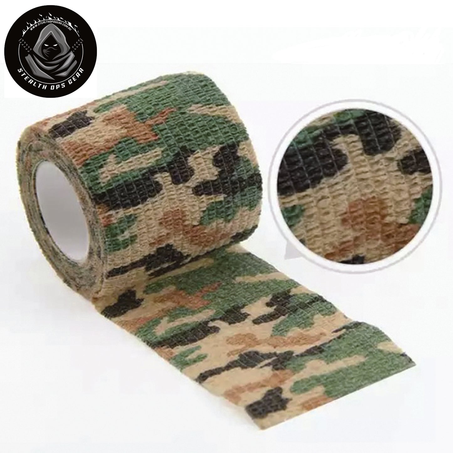 Self Cling Camo Wrap Tape 5cm x 4.5m by Stealth Ops Gear