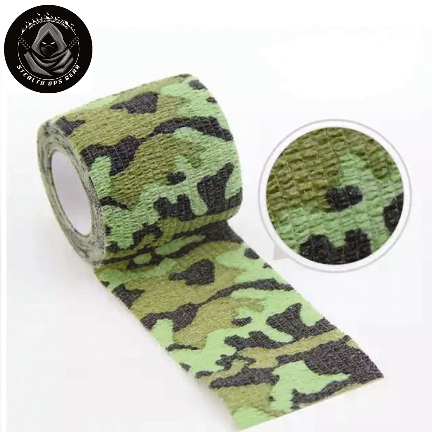 Self Cling Camo Wrap Tape 5cm x 4.5m by Stealth Ops Gear