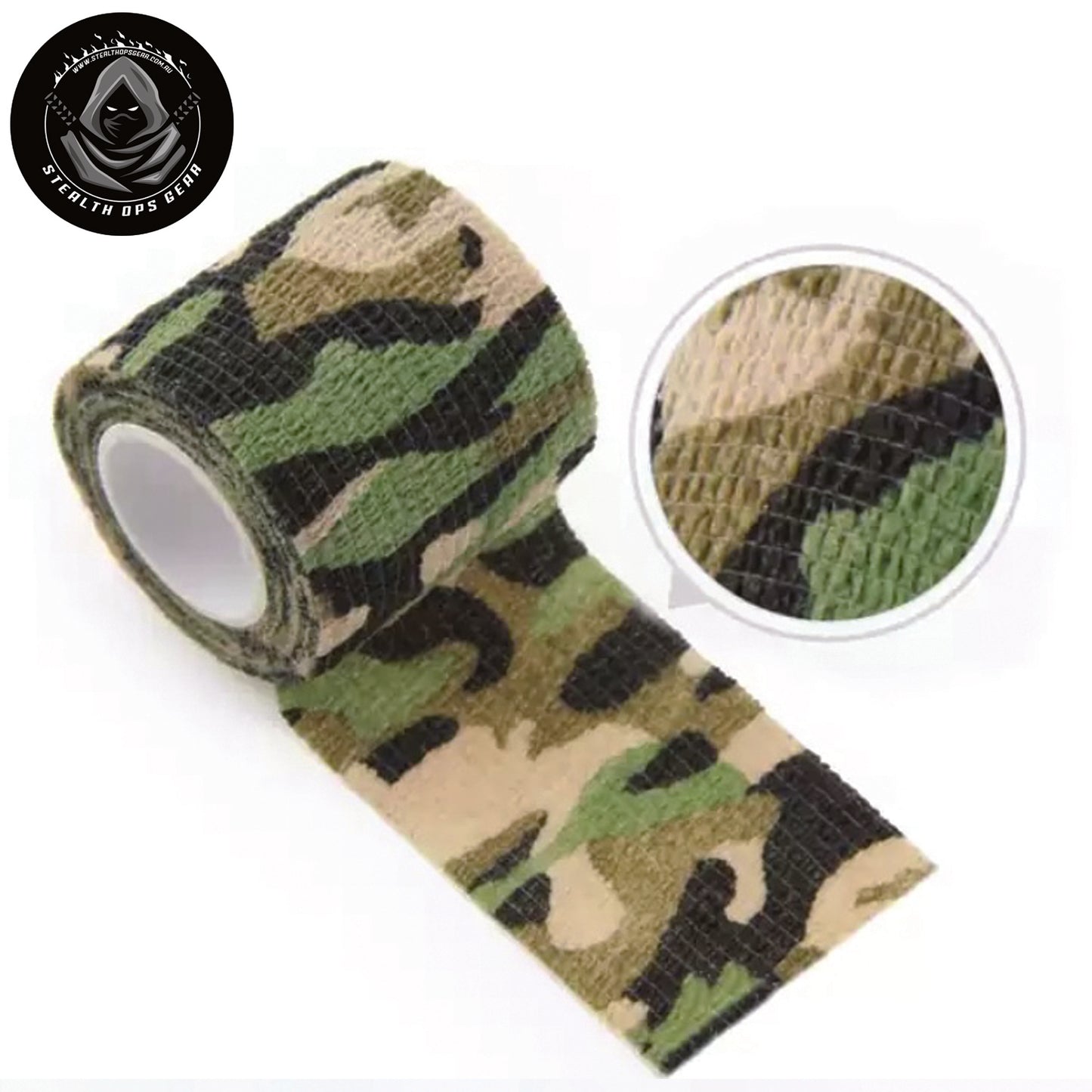 Self Cling Camo Wrap Tape 5cm x 4.5m by Stealth Ops Gear