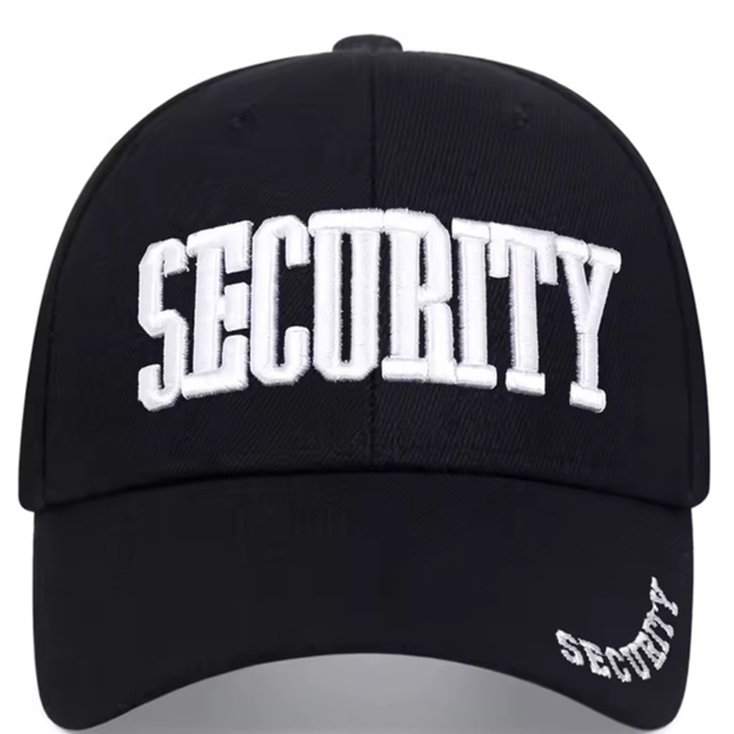 The Security Cap Black is expertly crafted with high-quality embroidery featuring the word "Security" emblazoned across the front of the baseball cap. The brim and velcro tightening strap also boast the same security embroidery, while the cap itself is made of a durable blend of nylon and cotton. This one size fits all cap also features a velcro adjuster for a perfect fit. www.defenceqstore.com.au