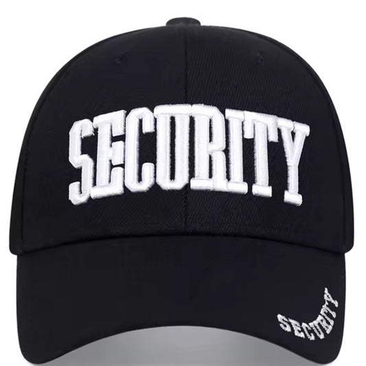 The Security Cap Black is expertly crafted with high-quality embroidery featuring the word "Security" emblazoned across the front of the baseball cap. The brim and velcro tightening strap also boast the same security embroidery, while the cap itself is made of a durable blend of nylon and cotton. This one size fits all cap also features a velcro adjuster for a perfect fit. www.defenceqstore.com.au