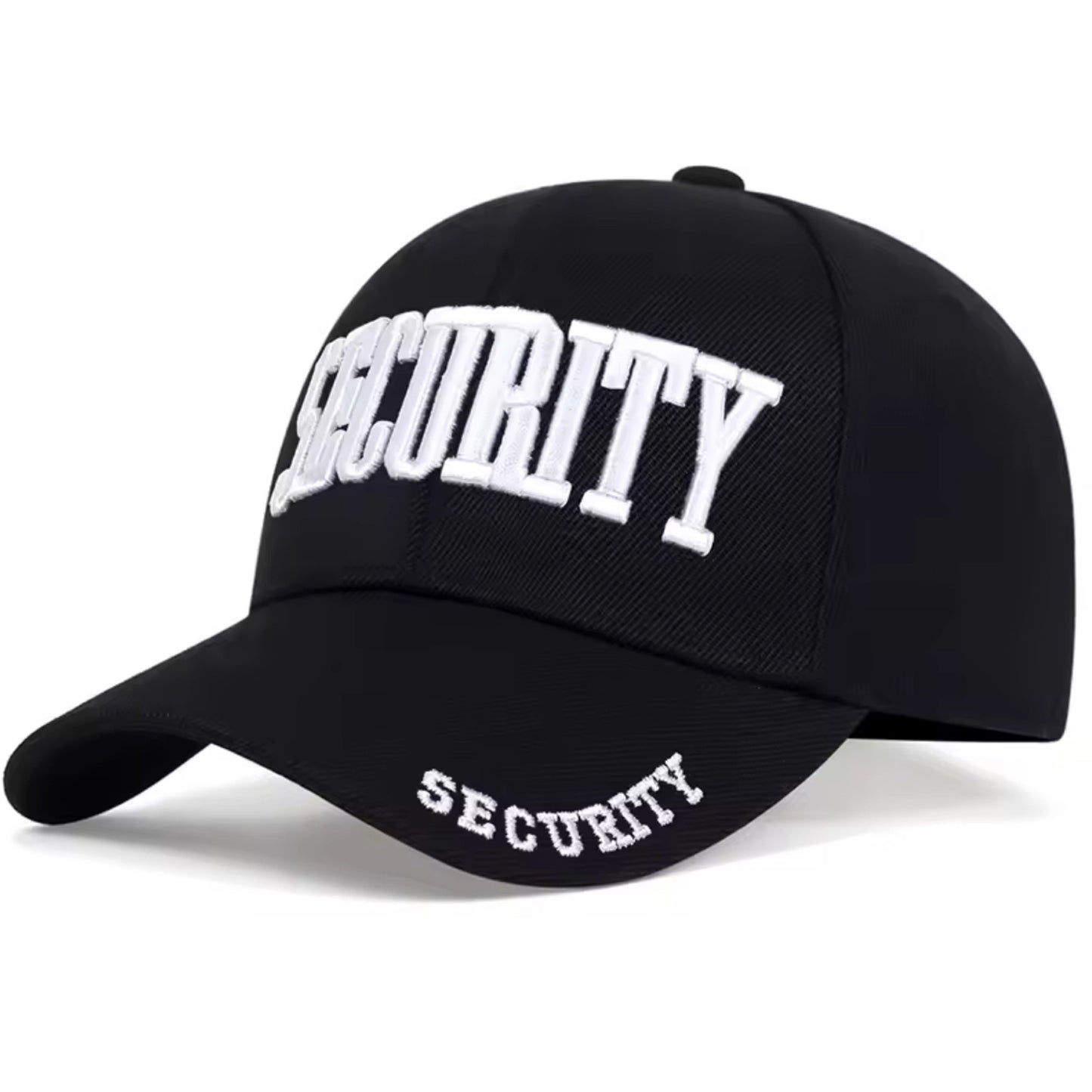 The Security Cap Black is expertly crafted with high-quality embroidery featuring the word "Security" emblazoned across the front of the baseball cap. The brim and velcro tightening strap also boast the same security embroidery, while the cap itself is made of a durable blend of nylon and cotton. This one size fits all cap also features a velcro adjuster for a perfect fit. www.defenceqstore.com.au