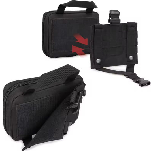 This savvy medical pouch provides you with plenty of room to store your essential medical supplies. Inside, there's a meshing compartment for items you need to access quickly, plus two elastic straps that will keep fast items secure. www.defenceqstore.com.au