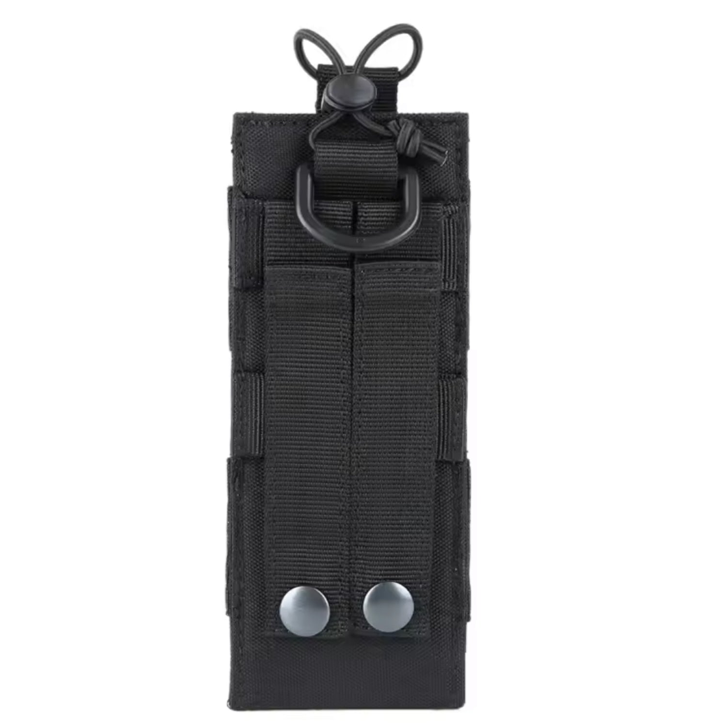 The Everyday Lawenforcement Water Bottle Pouch Black is crafted to fit perfectly with the MOLLE webbing system featured on a wide range of tactical gear. Its secure attachment ensures your water bottle stays firmly in place during any activity, whether you're hiking, camping, or on duty. www.defenceqstore.com.au