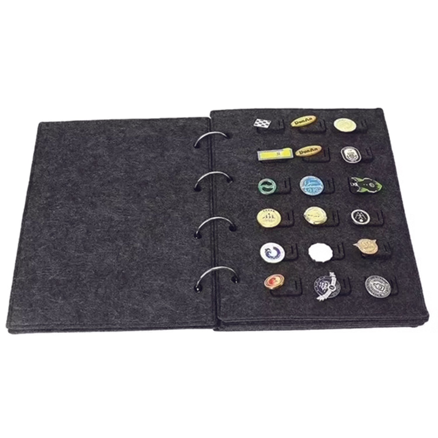 Preserve and showcase your cherished lapel pins, hat badges, and collectible pins with this elegant display storage book. Featuring four spacious inner pages, it provides ample room to organize and protect your collection while keeping everything beautifully visible. The compact 26x20x2.5cm format www.defenceqstore.com.au