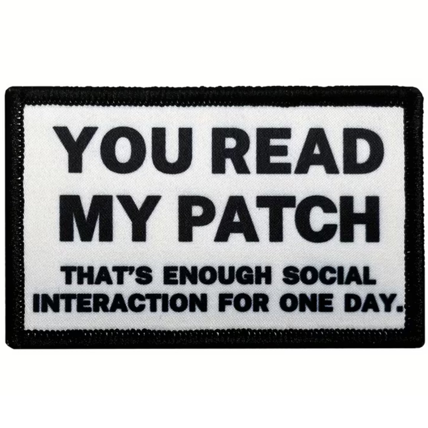 Get ready to experience the ultimate patching tool! The You Read My Patch Hook &amp; Loop is 8x5cm - the perfect size for all your patching needs. Trust us, you won't want to be without it! www.defenceqstore.com.au