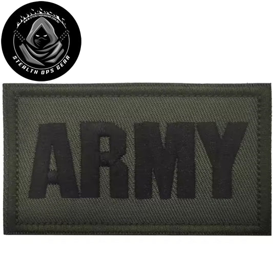 Unleash your creativity with the Army Green Embroidery Printed Patch Hook &amp; Loop - Stealth Ops Gear ! Measuring 9x5.5cm and featuring a beautifully embroidered design and secure hook &amp; loop backing, this patch is a must-have for any collector. www.defenceqstore.com.au