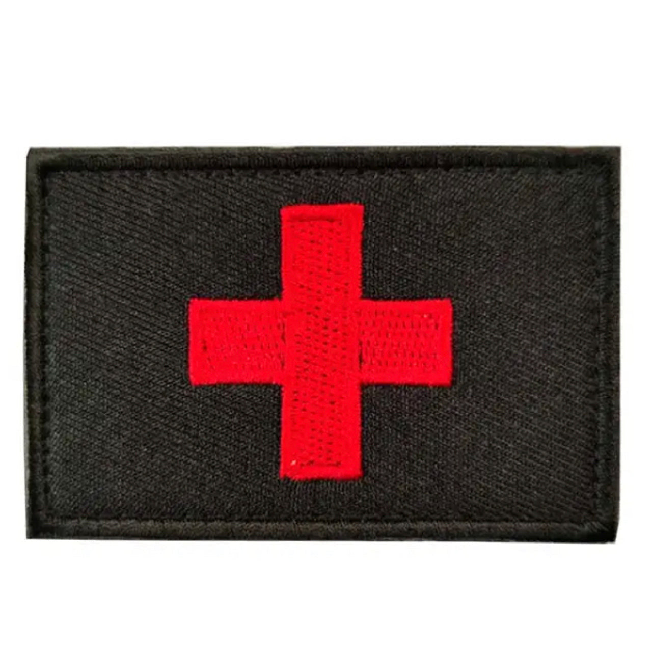 Medical Patch First Aid Black Patch Hook & Loop – Defence Q Store