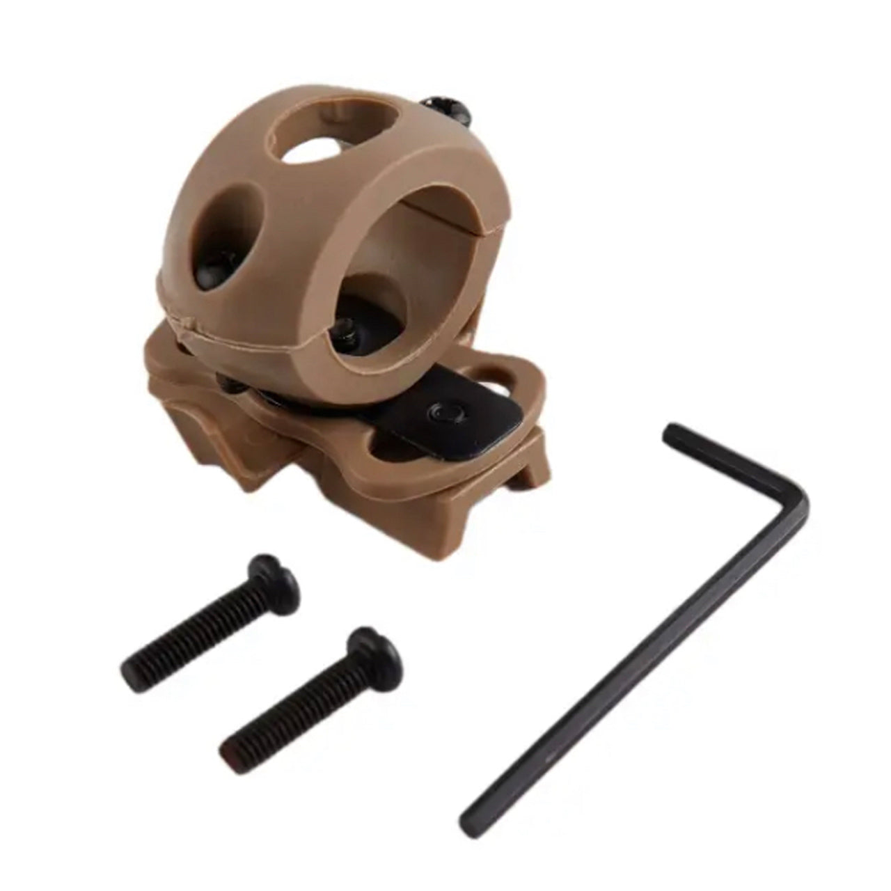 This Tactical Torch Holder is engineered for FAST helmet rails, letting you attach or detach lights with intense speed for varied helmet utilization. Experience instant mounting on the side of your helmet whenever you need it! www.defenceqstore.com.au