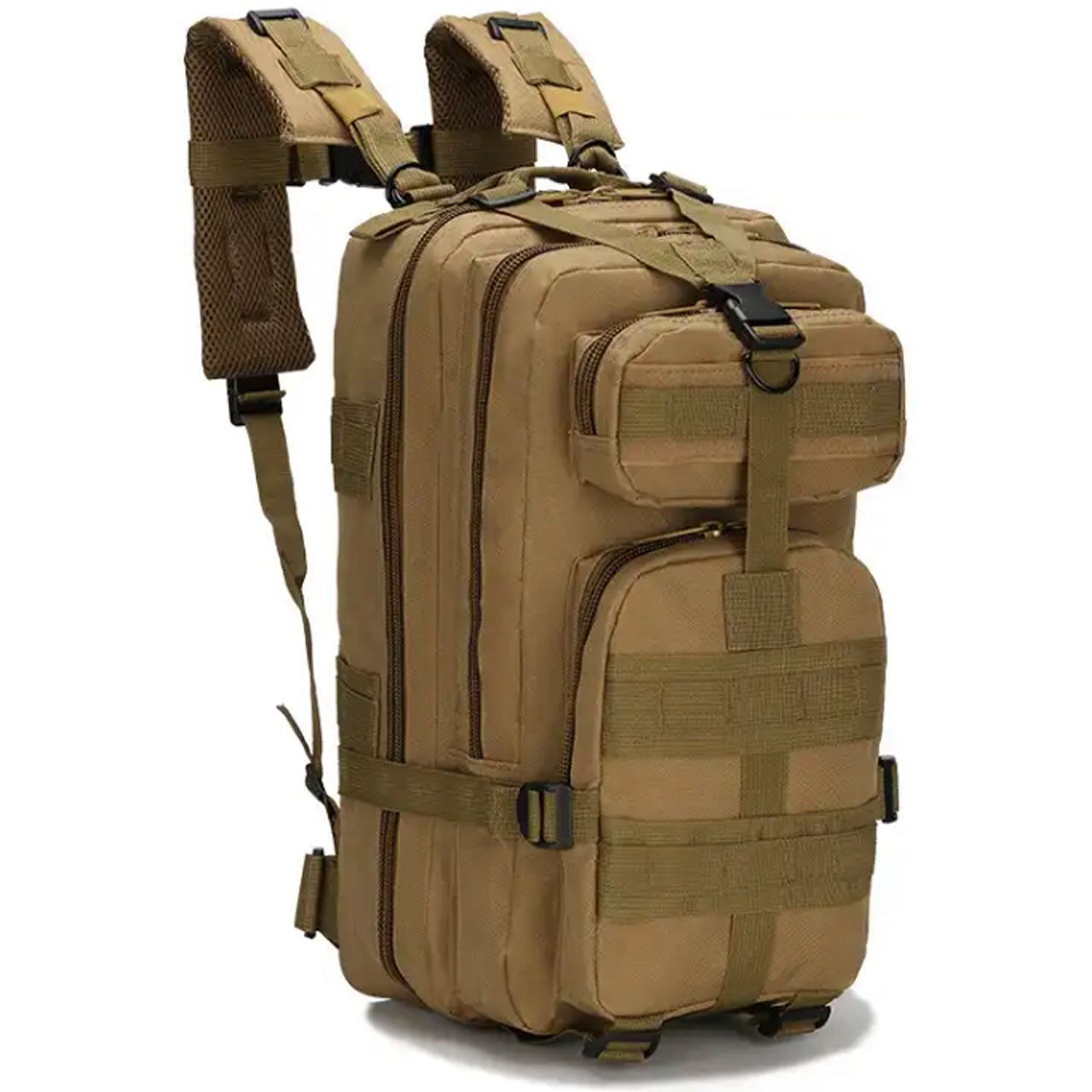 Discover the boundless capacity of the Tactical Daypack 30LT! Boasting 4 generous compartments and a MOLLE grid for expanding with pouches and gear, this pack measures in at an impressive 40x24x20cm! www.defenceqstore.com.au khaki colour pack