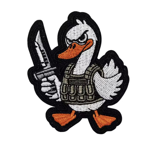 Unleash your attitude with the Tactical Duck Embroidery Patch Hook &amp; Loop. Featuring an embroidered design and hook &amp; loop backing, this 7.3x6cm patch is the perfect addition to your collection. Show off your unapologetic confidence and unique sense of humour with this high-quality product. www.defenceqstore.com.au