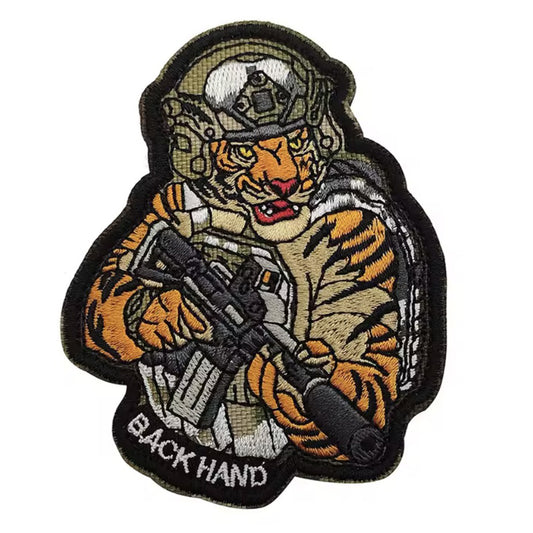 Unleash your attitude with the Tactical Tiger Light Orange Back Hand Embroidery Patch Hook &amp; Loop. Featuring an embroidered design and hook &amp; loop backing, this 9.2x7.2cm patch is the perfect addition to your collection. www.defenceqstore.com.au