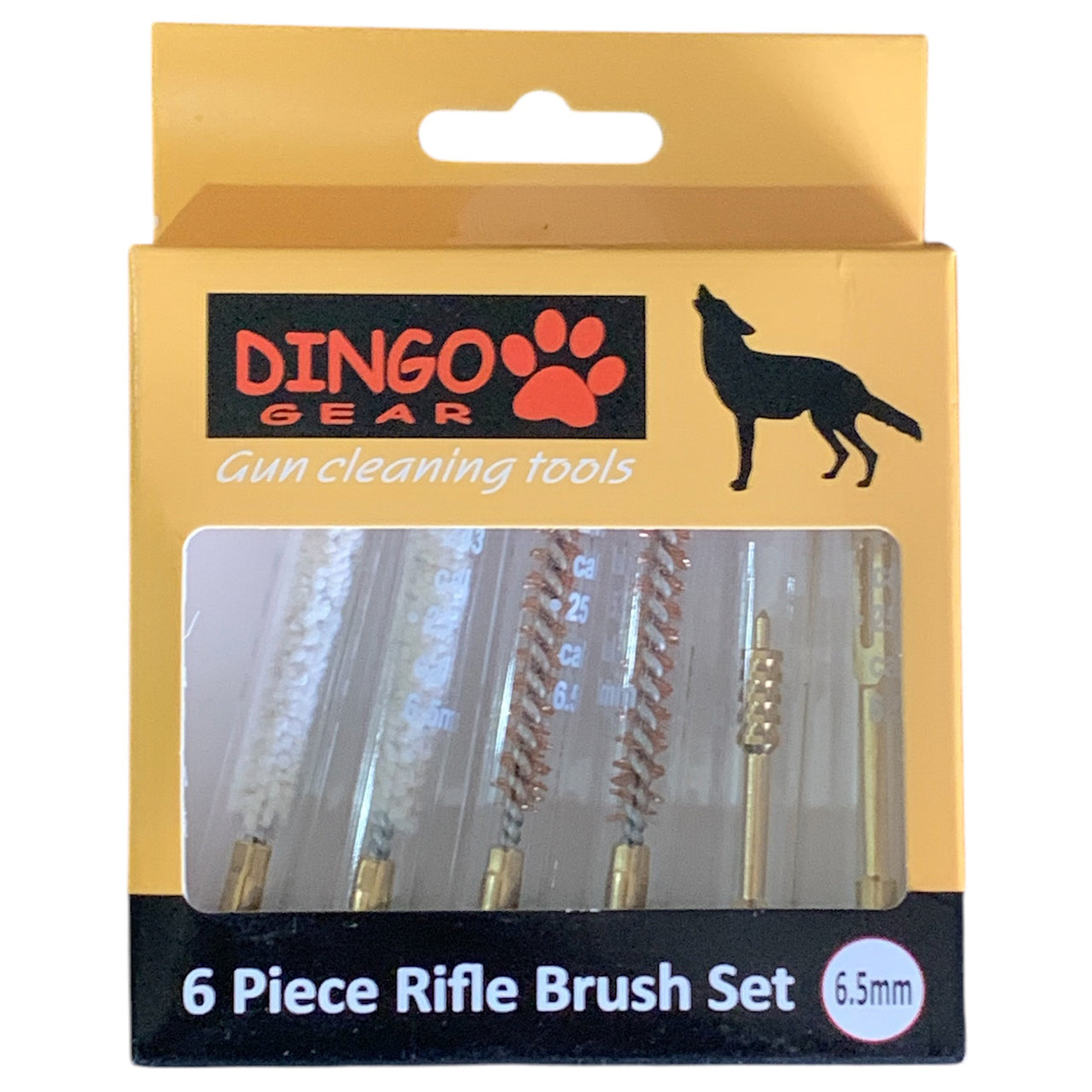 The Dingo Gear .6.5mm Rifle 6 piece Brush Set has the brushes you need. Each brush comes in its own plastic cylinder for safe and clean storage. www.defenceqstore.com.au