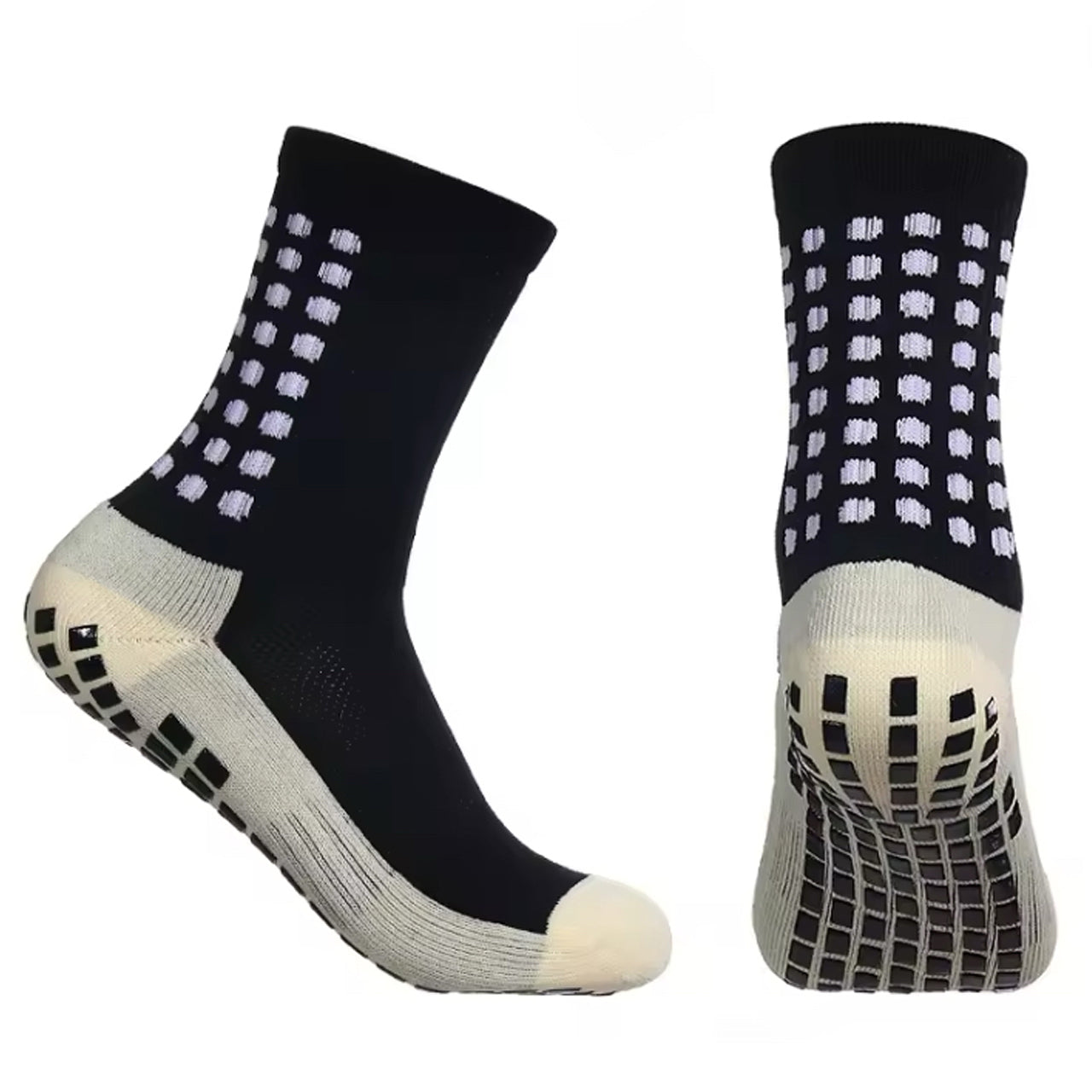 Step out in style and make a statement with our Anti-Slip Yellow &amp; Black Socks - available in size EUR 36-43. Crafted from polyester and cotton with silicone anti-slip dots, these mid-calf socks not only offer supreme comfort but also boast a beautiful and vibrant design. The perfect gift for someone special or a treat for yourself, order your pair now! www.defenceqstore.com.au