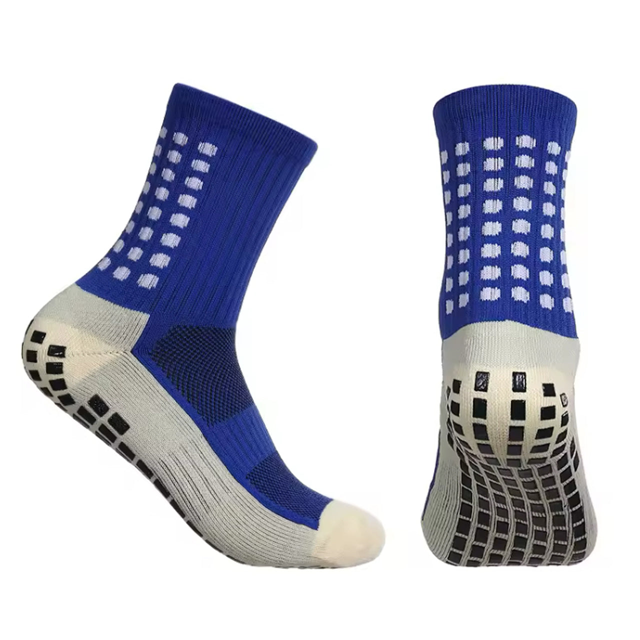 Step out in style and make a statement with our Anti-Slip Blue &amp; Grey Socks - available in size EUR 36-43. Crafted from polyester and cotton with silicone anti-slip dots, these mid-calf socks not only offer supreme comfort but also boast a beautiful and vibrant design. The perfect gift for someone special or a treat for yourself, order your pair now! www.defenceqstore.com.au