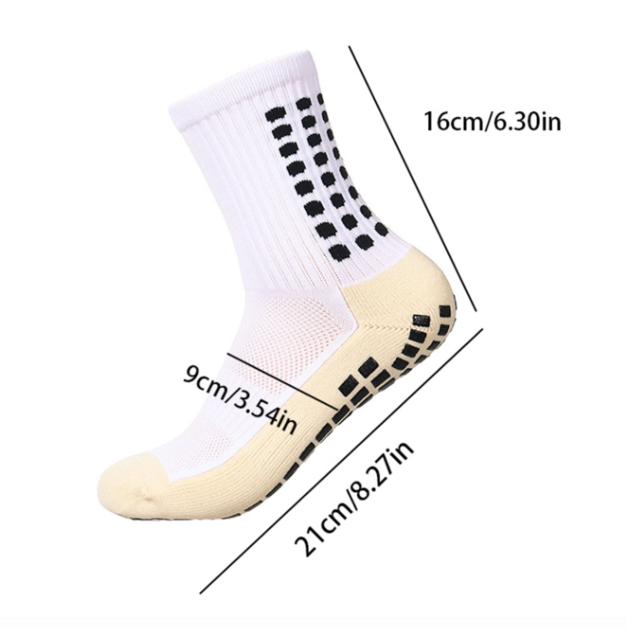 Step out in style and make a statement with our Anti-Slip Yellow &amp; Black Socks - available in size EUR 36-43. Crafted from polyester and cotton with silicone anti-slip dots, these mid-calf socks not only offer supreme comfort but also boast a beautiful and vibrant design. The perfect gift for someone special or a treat for yourself, order your pair now! www.defenceqstore.com.au