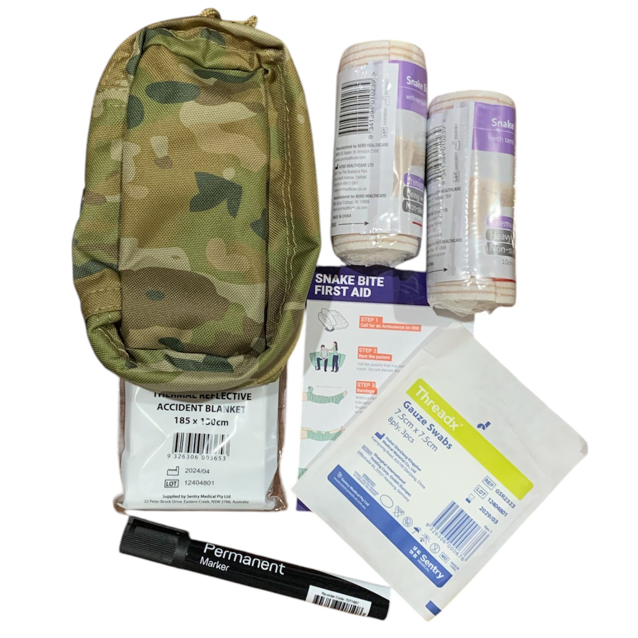 This Premium Snake Bite Kit is a must-have for anyone who values safety and preparedness. It includes all the necessary first aid supplies to effectively aid someone who has been bitten by a snake. www.defenceqstore.com.au